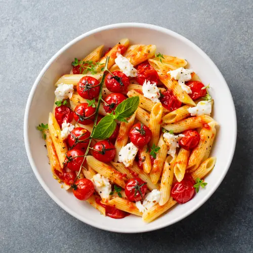 Pasta tomate et basilic